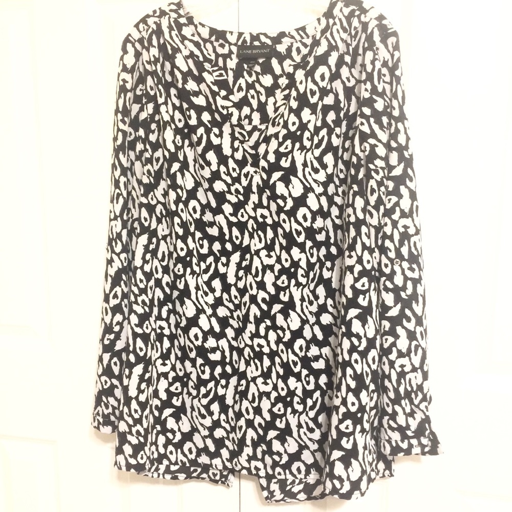 Lane Bryant Long Sleeve / Tab Sleeve V neck Blouse
